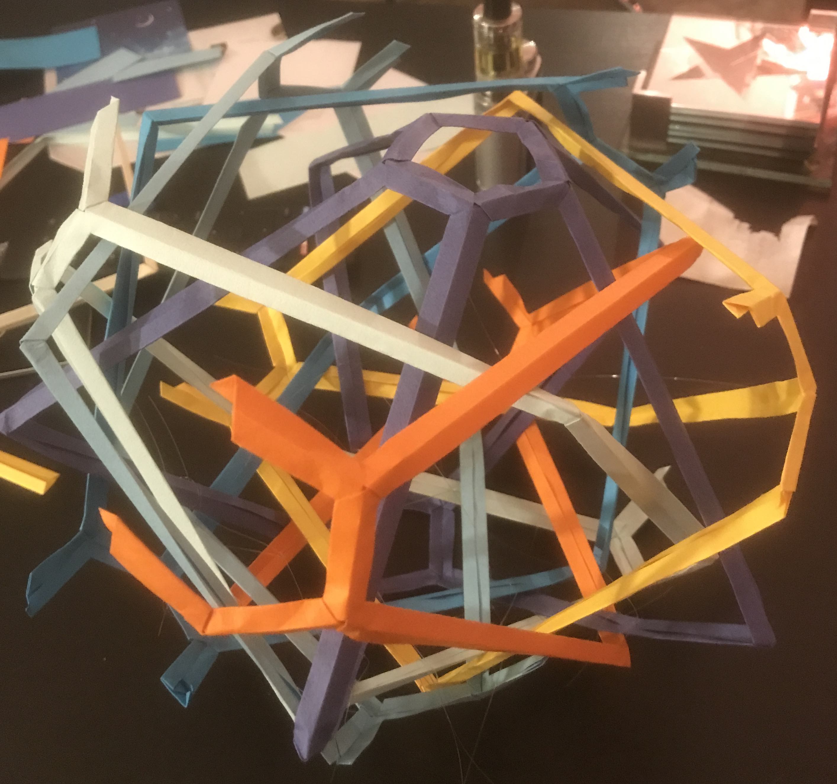 Completed purple piece, one of five