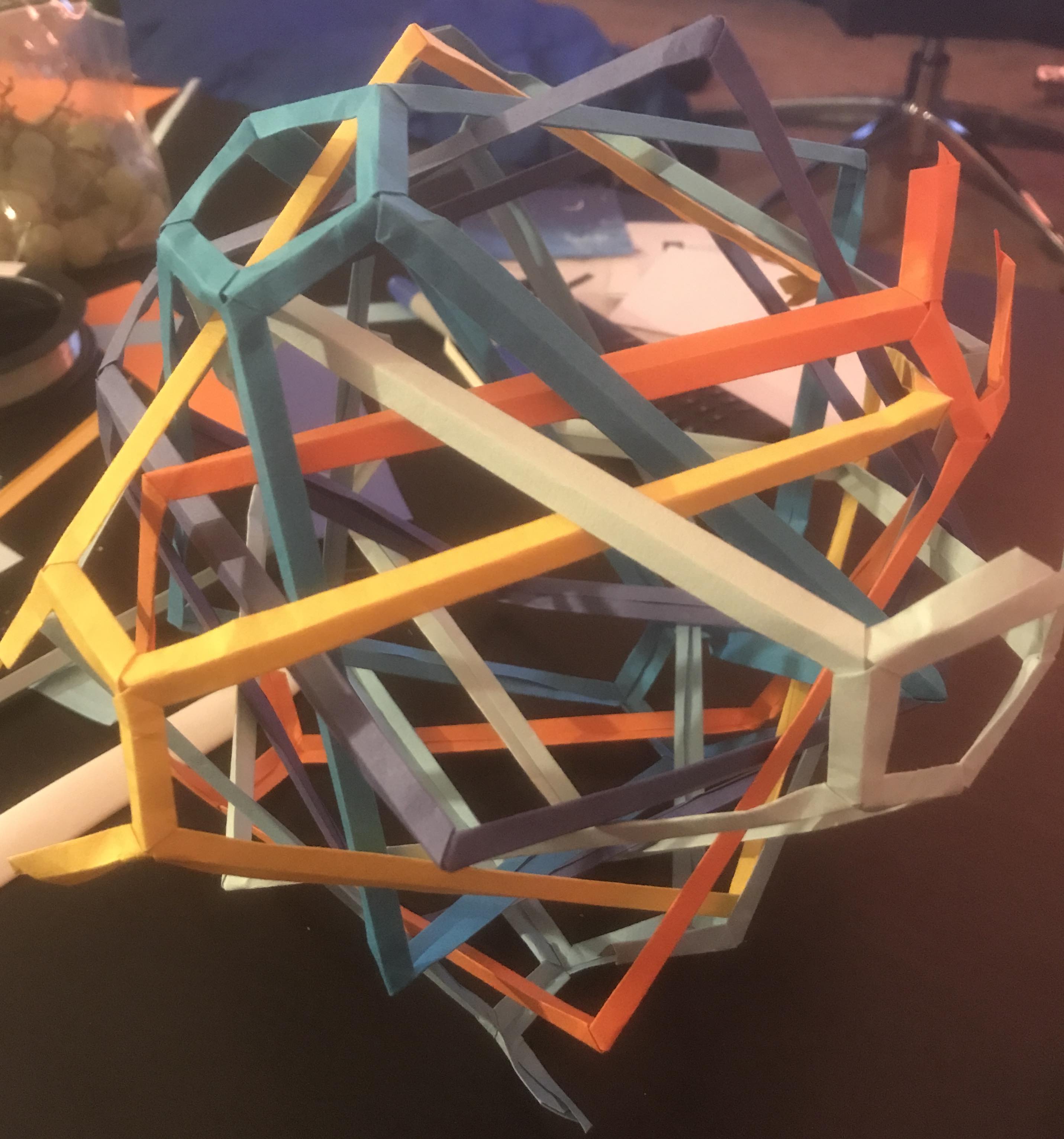 Completed blue piece, two of five